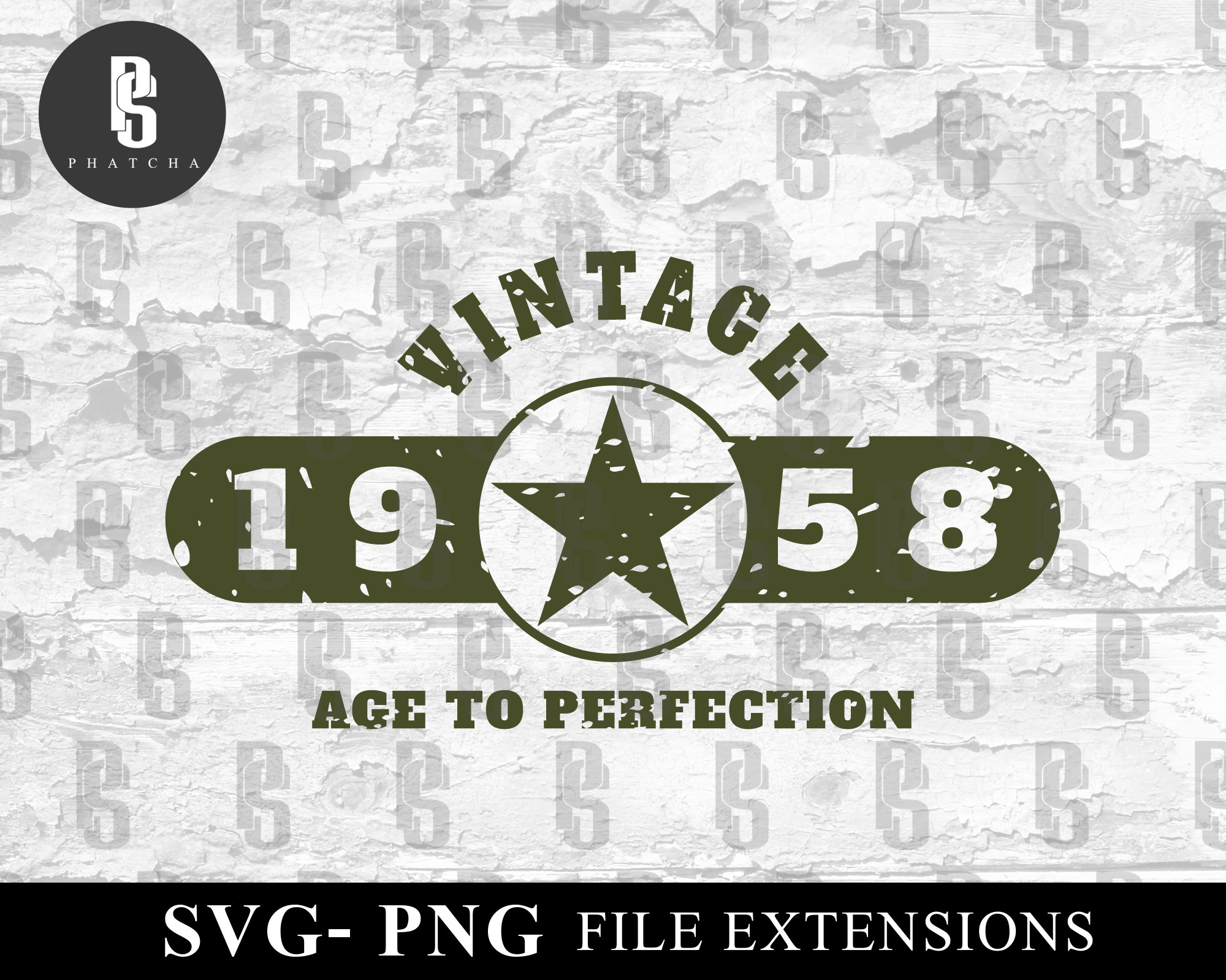 Vintage 1958 Svg 63rd Birthday Svg 1958 Birthday Svg | Etsy