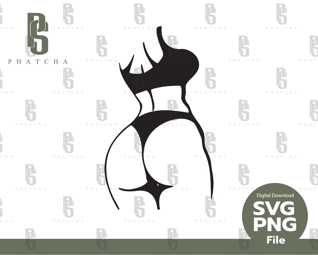 Booty Silhouette, Booty SVG, Sticker, Ass SVG, Files for Cricut