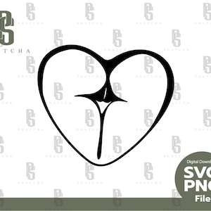 Sexy Heart Ass SVG, Sexy Women SVG, Sticker, Files For Cricut, Clipart PNG, silhouette decal - instant digital download.