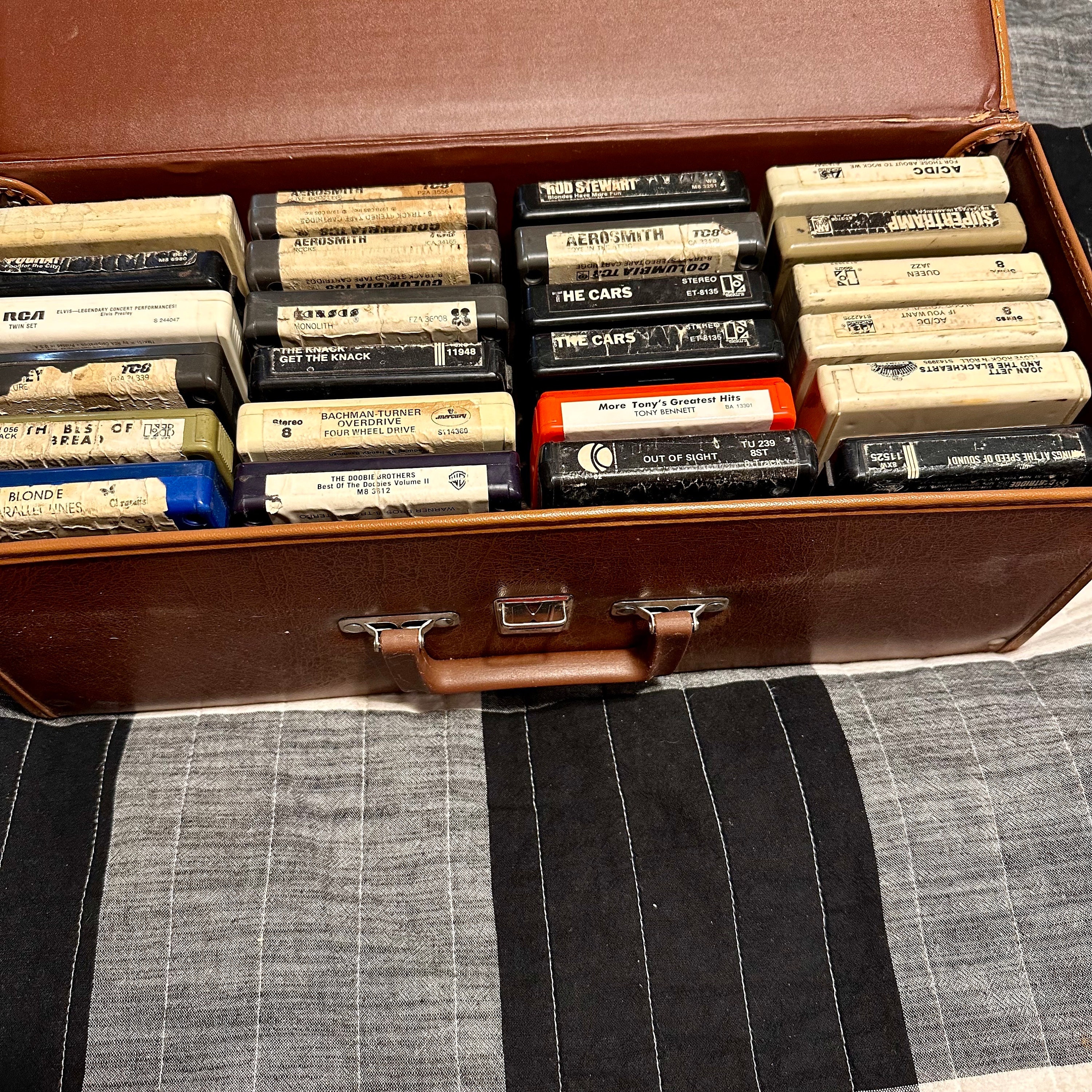 Vintage Case Full of Best 8 Track Cassettes All Epic Artists 24 Total ...