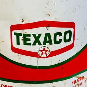 Vintage Texaco 5 Gallon Motor Oil Can 1971 - Etsy