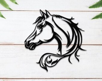 Metal Horse Head Topper Equestrian Figurine Home Decor
