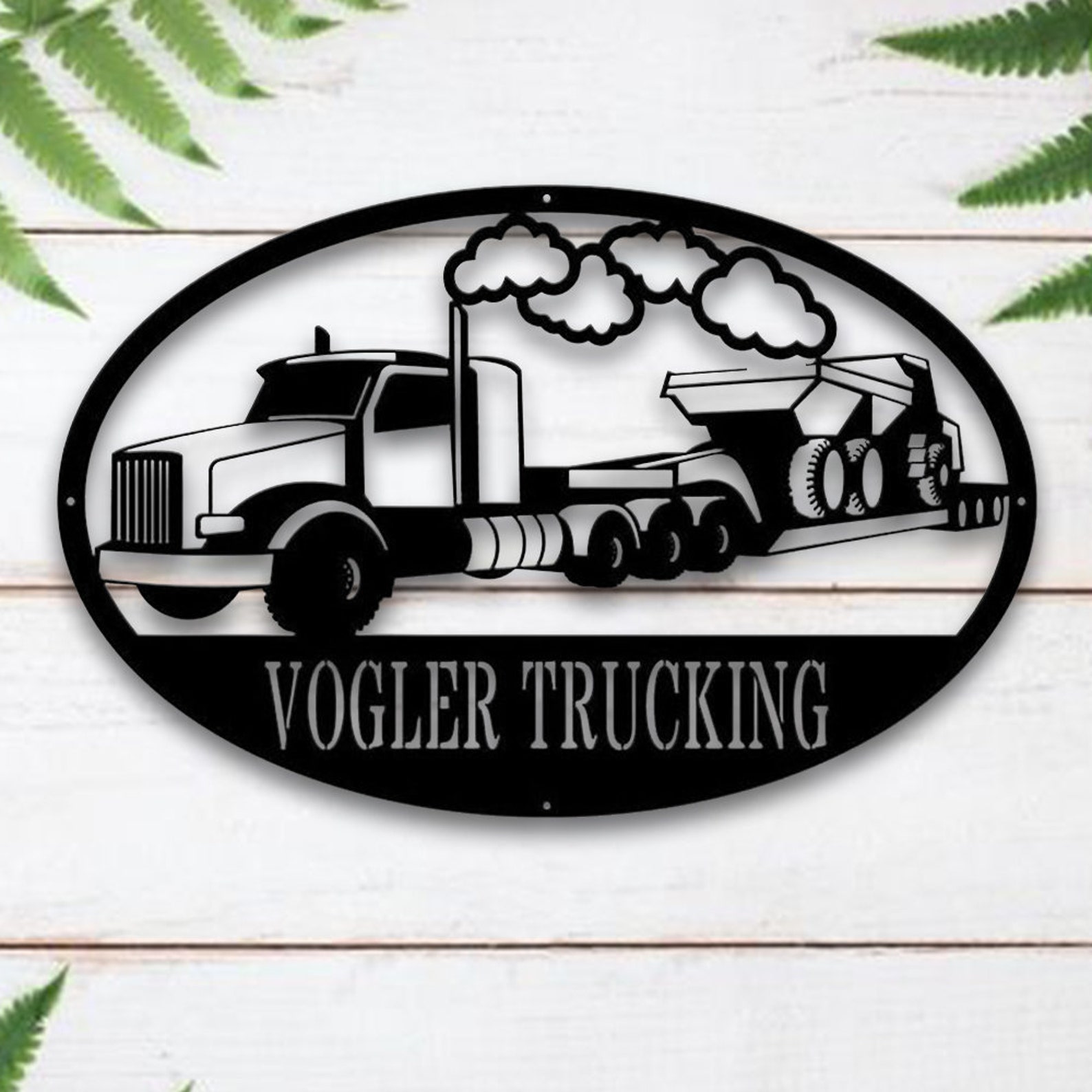 Customized Semi Dump Truck Metal Sign Etsy