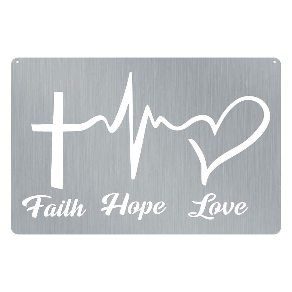 Faith Hope And Love Metal Wall Art at Isaac Dadson blog
