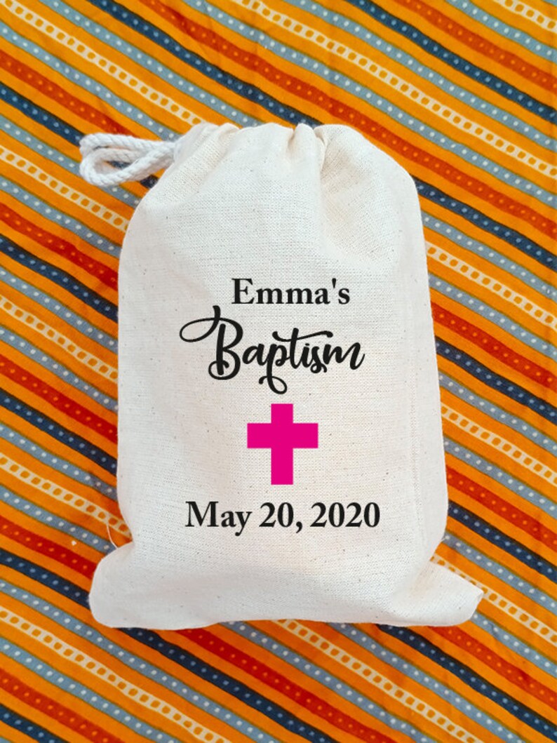 Personalized Christening Gift Bags For Guests Baptism Favor Etsy