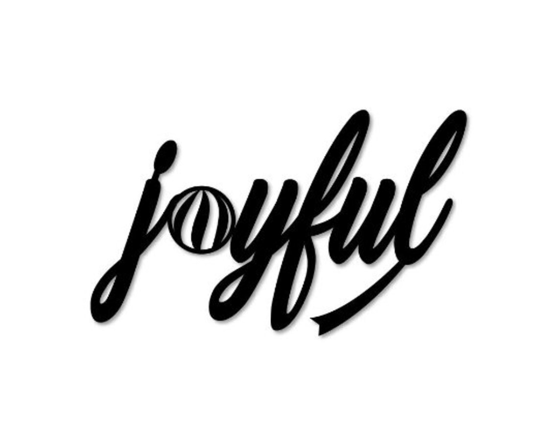 Joyful Monogram sign Rustic Word Sign Beautiful Solid Etsy