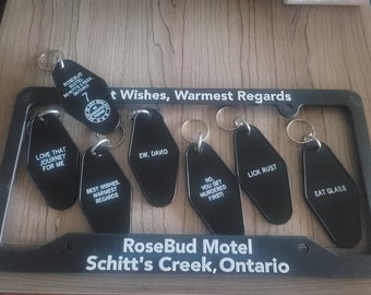 Etiqueta de habitación del motel Schitt's Creek