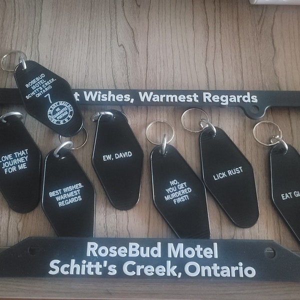 Etiqueta de habitación del motel Schitt's Creek
