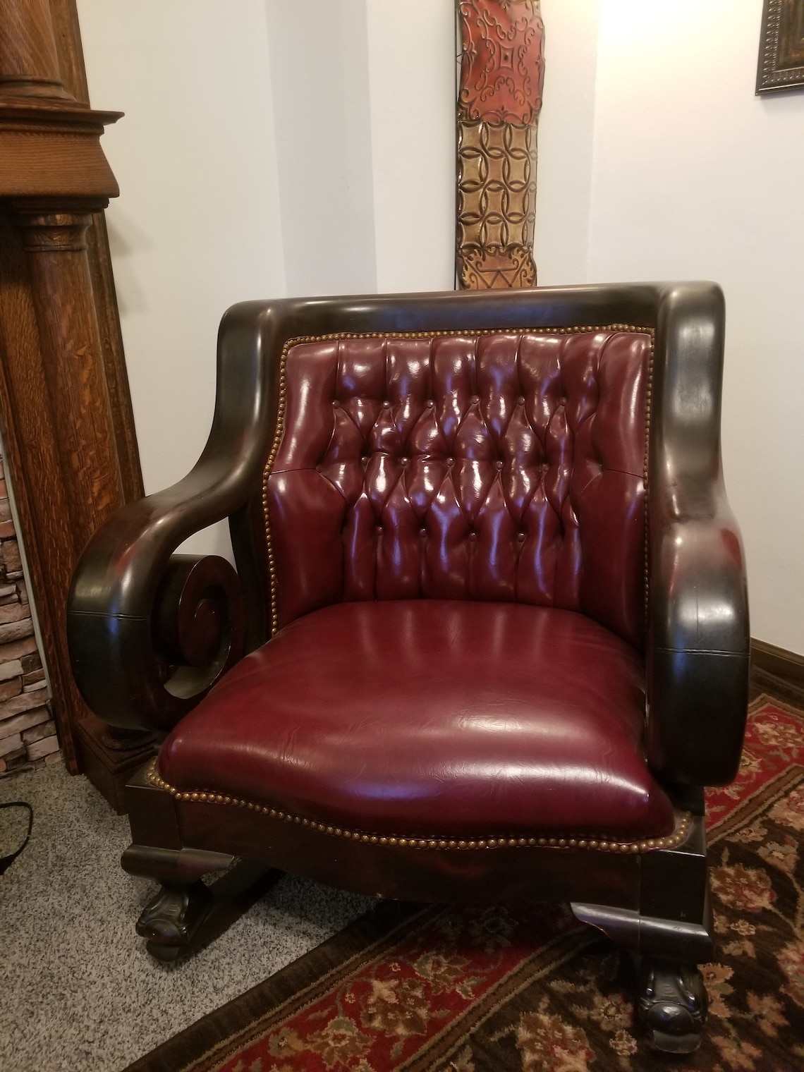 Beautiful antique mahogany empire rocking chair and armchair Etsy