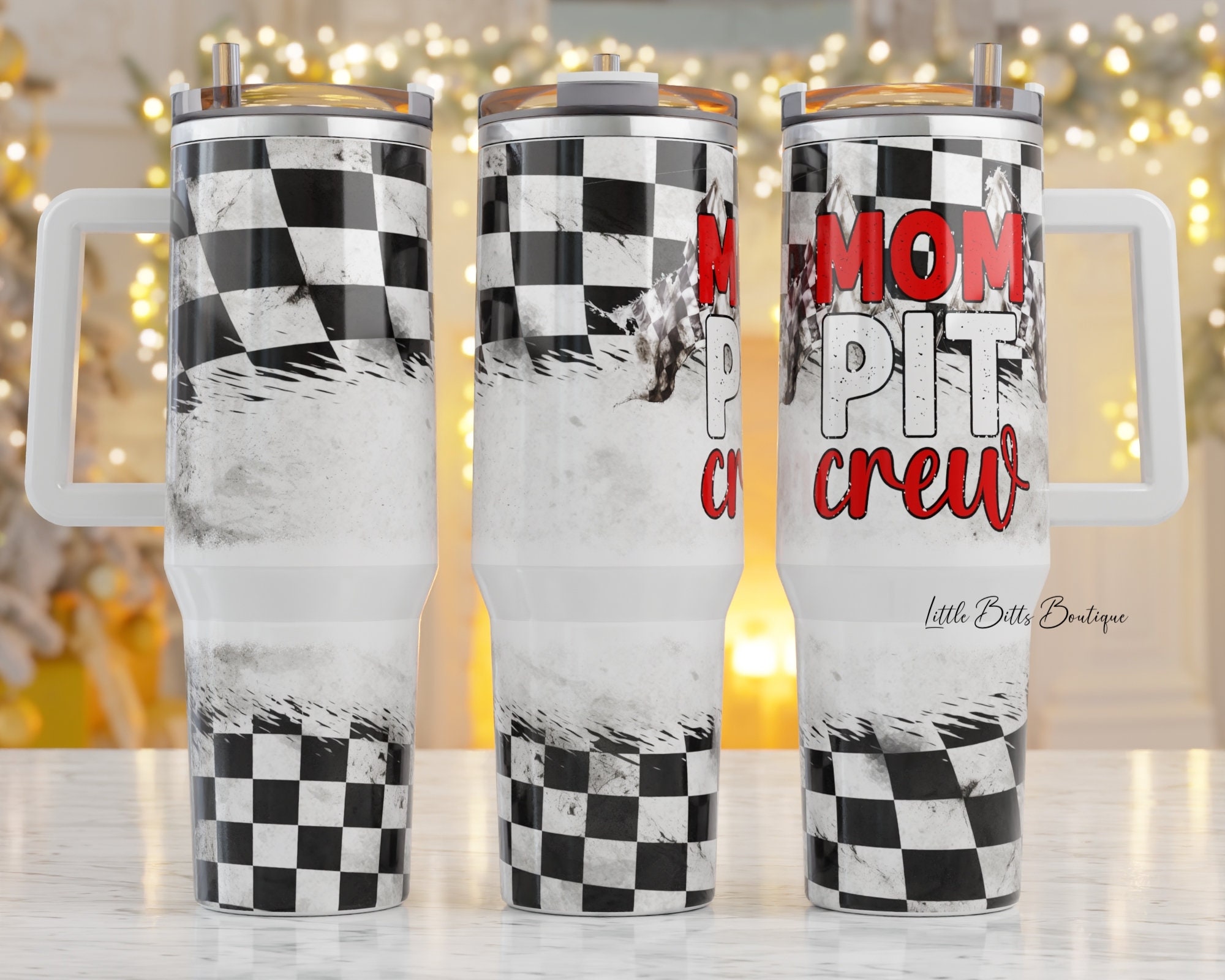 Checkers & Racecars Design Custom Sippy Cup