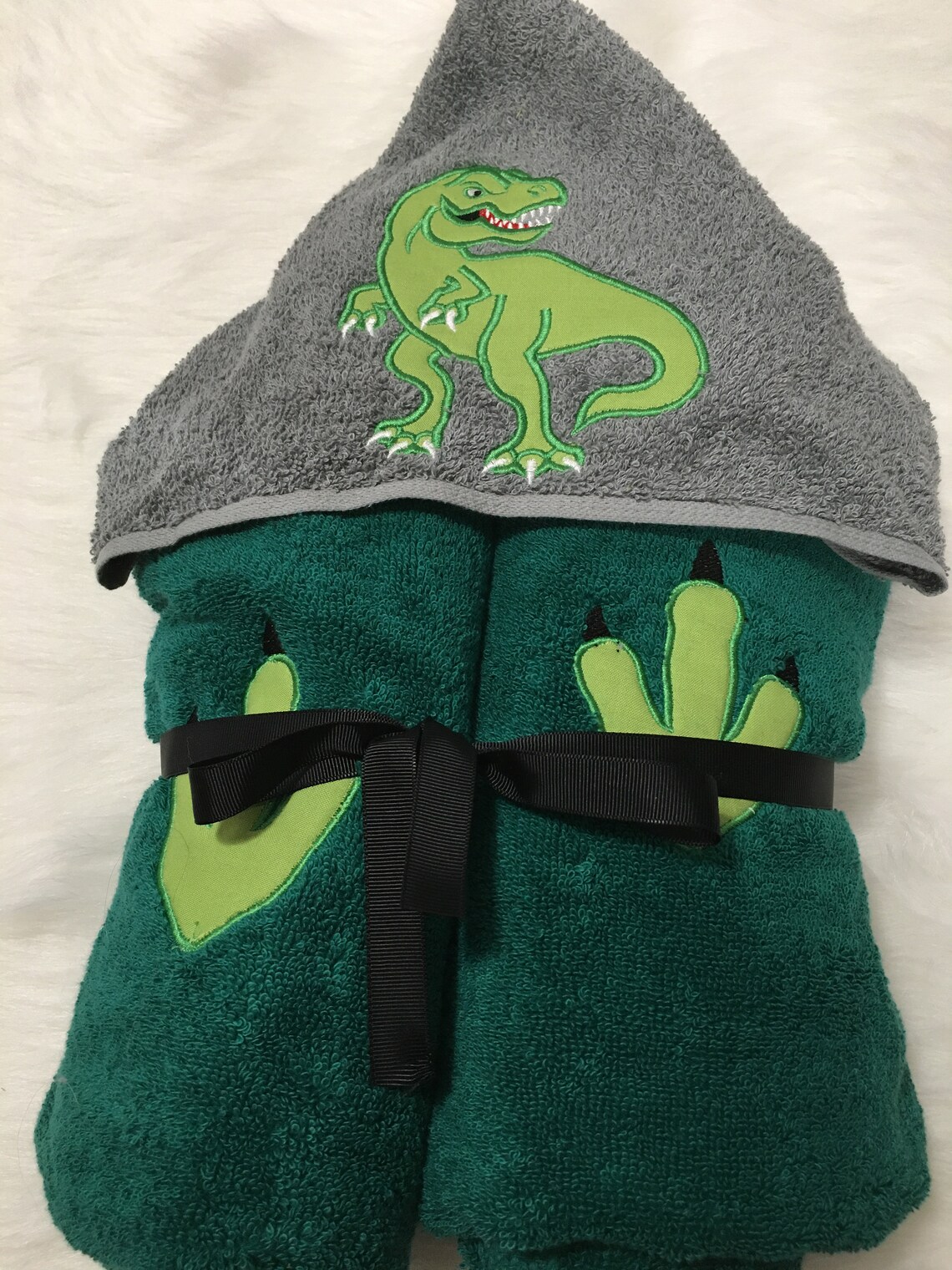 Dinosaur Hooded Towel TREX Etsy
