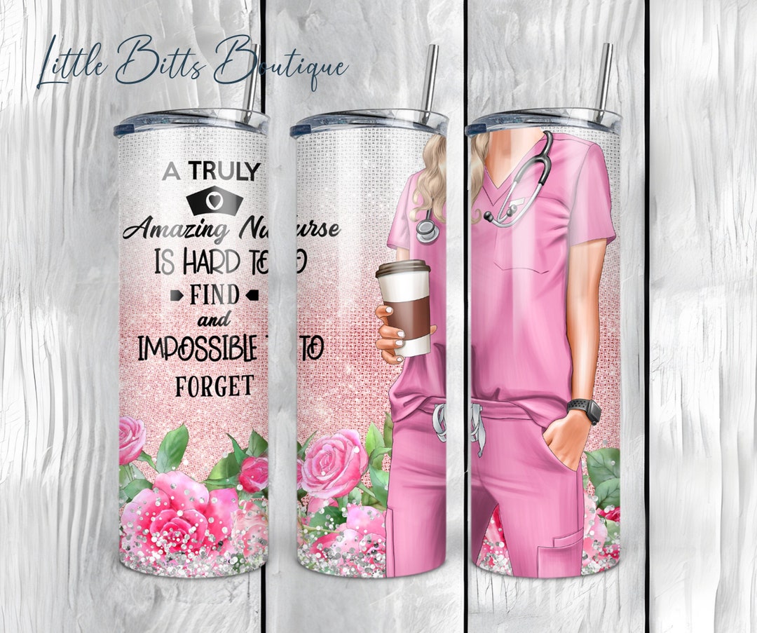 20oz Custom Nurse Tumbler , Personalized 20oz Nurse Tumbler, Gift for