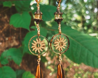 Citrine Sun Drops Earrings | Hippie Accessories
