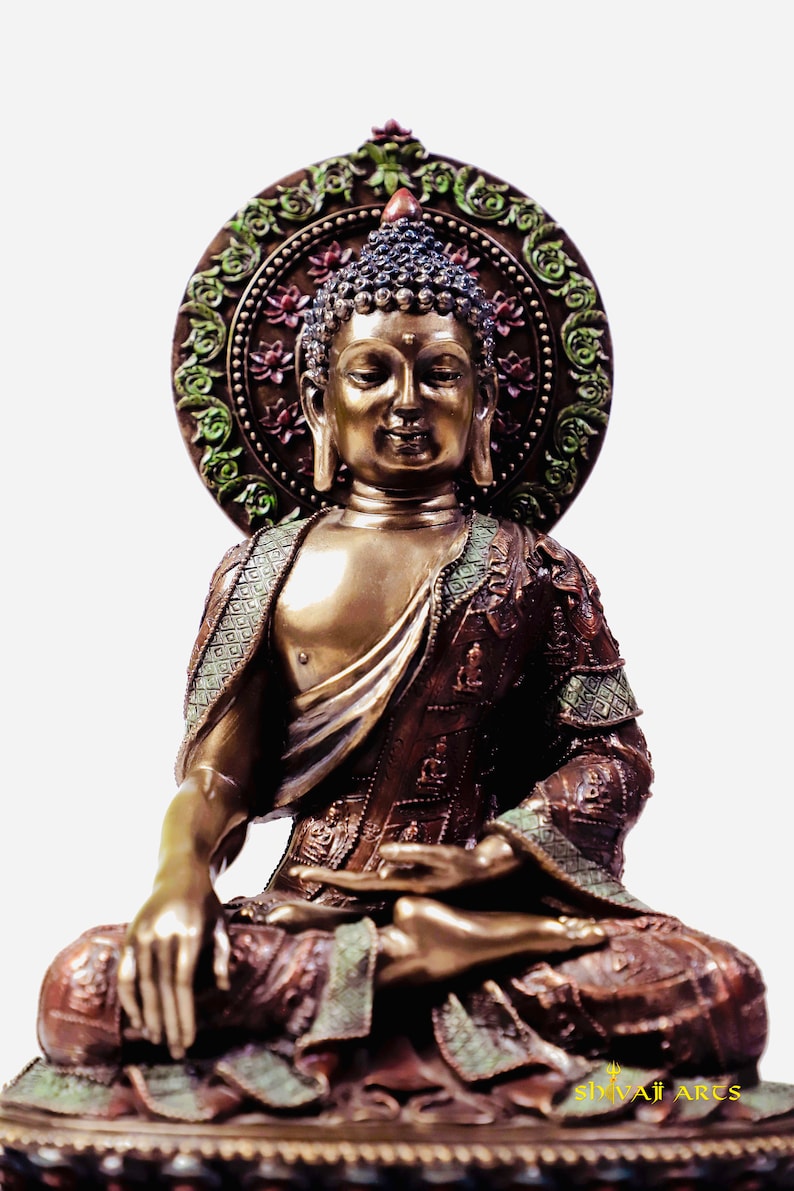 Buddha statue10.5inchesbronze buddha Statue Buddhism Etsy