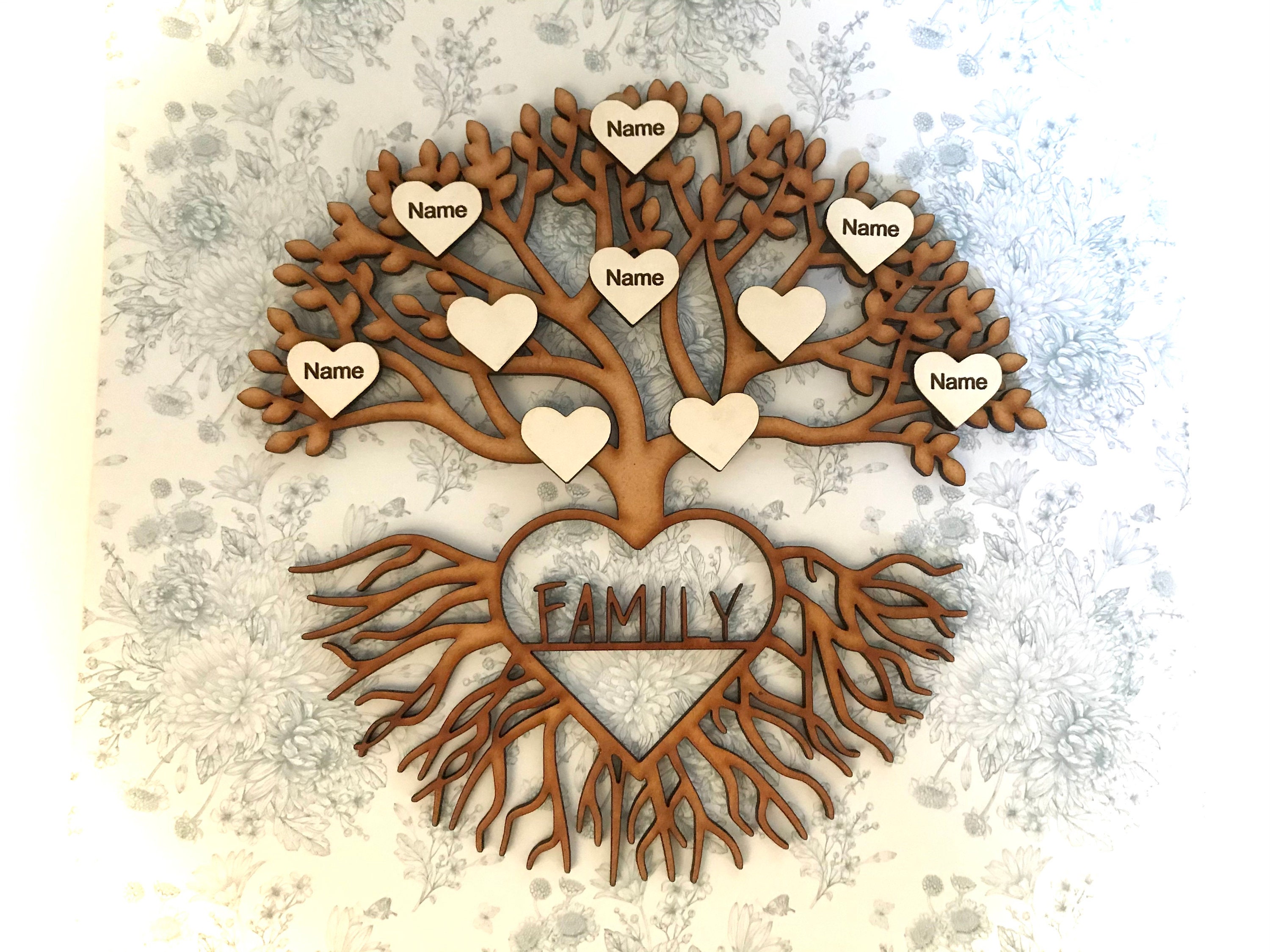 Family Tree Laser Cutting Design File Digital Download DXF - Etsy Australia