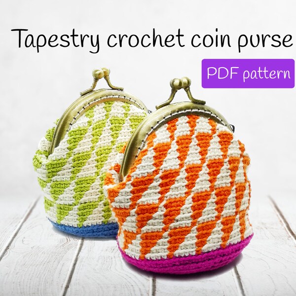 Crochet pattern tutorial – Tapestry coin purse