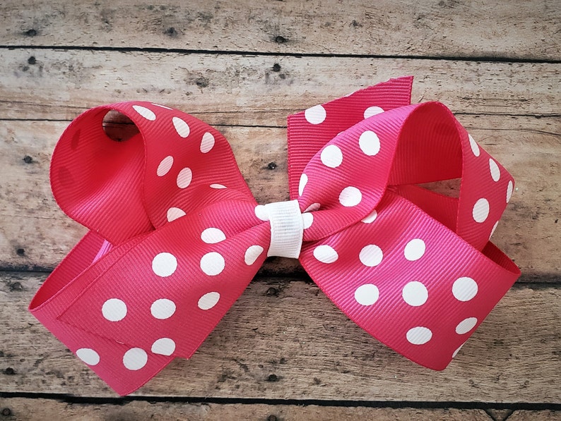 Bows With Dots Hair Bows Bows For A Cause Hair Bows For Girls
