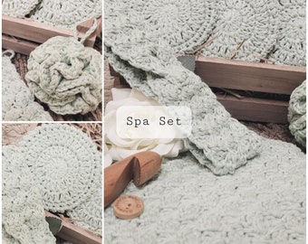 Crochet Spa Set, PDF DIGITAL DOWNLOAD, crochet pattern, instant download