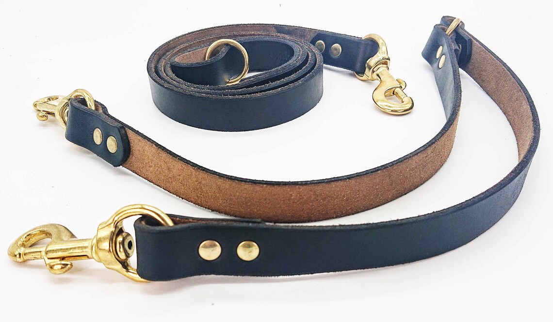 Signature Leather Twin Coupling Dog Lead. for 2 Dogs. British Etsy