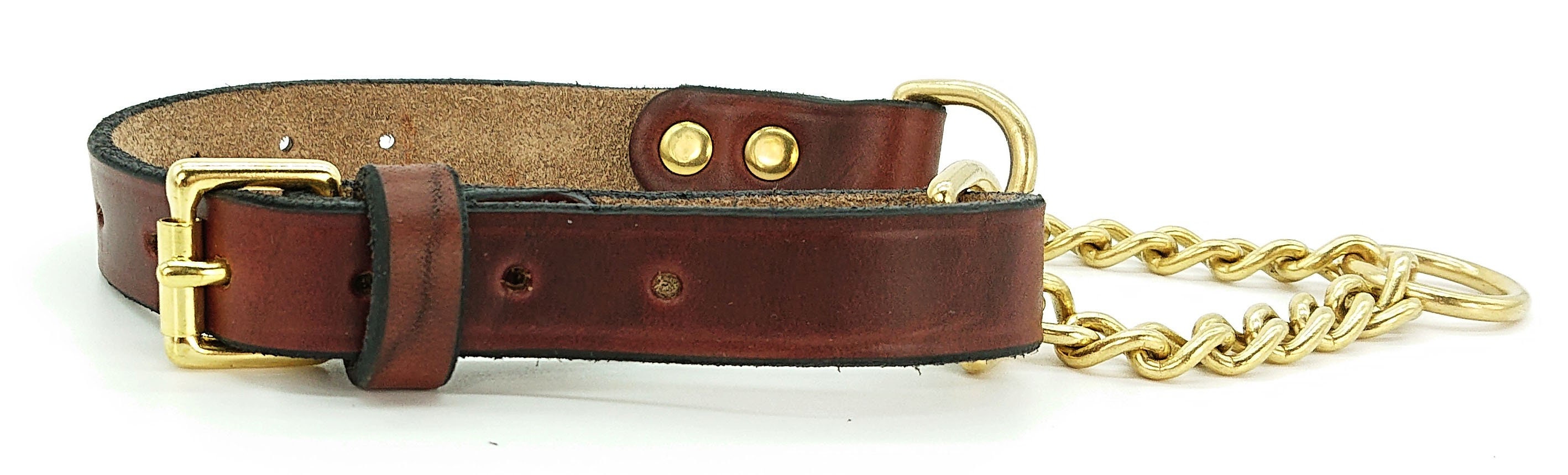Signature Leather Half Check Dog Collars. Softest British Etsy UK