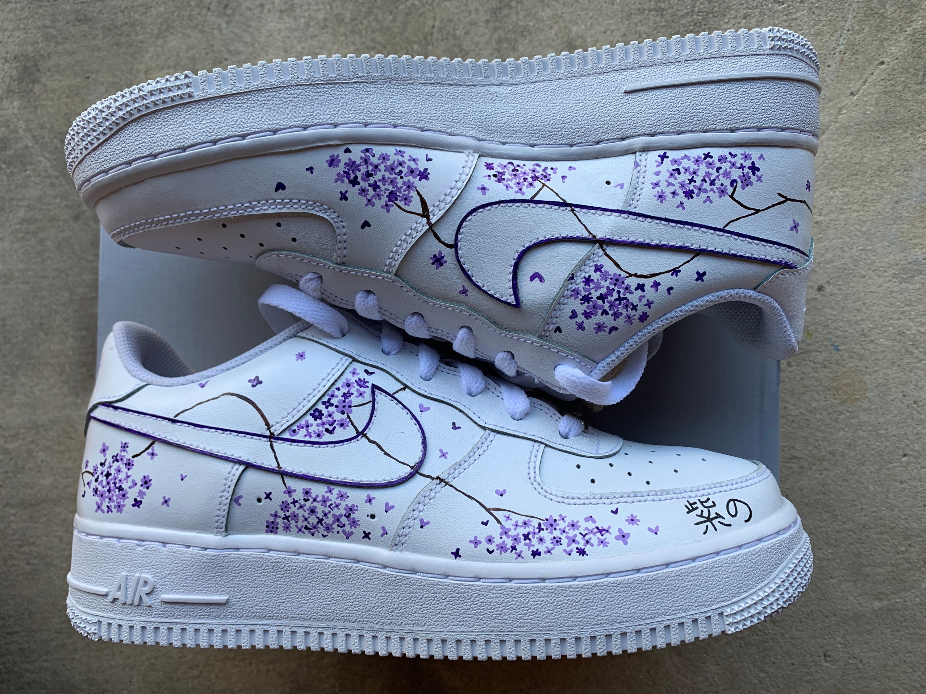 custom air force 1 cherry blossom