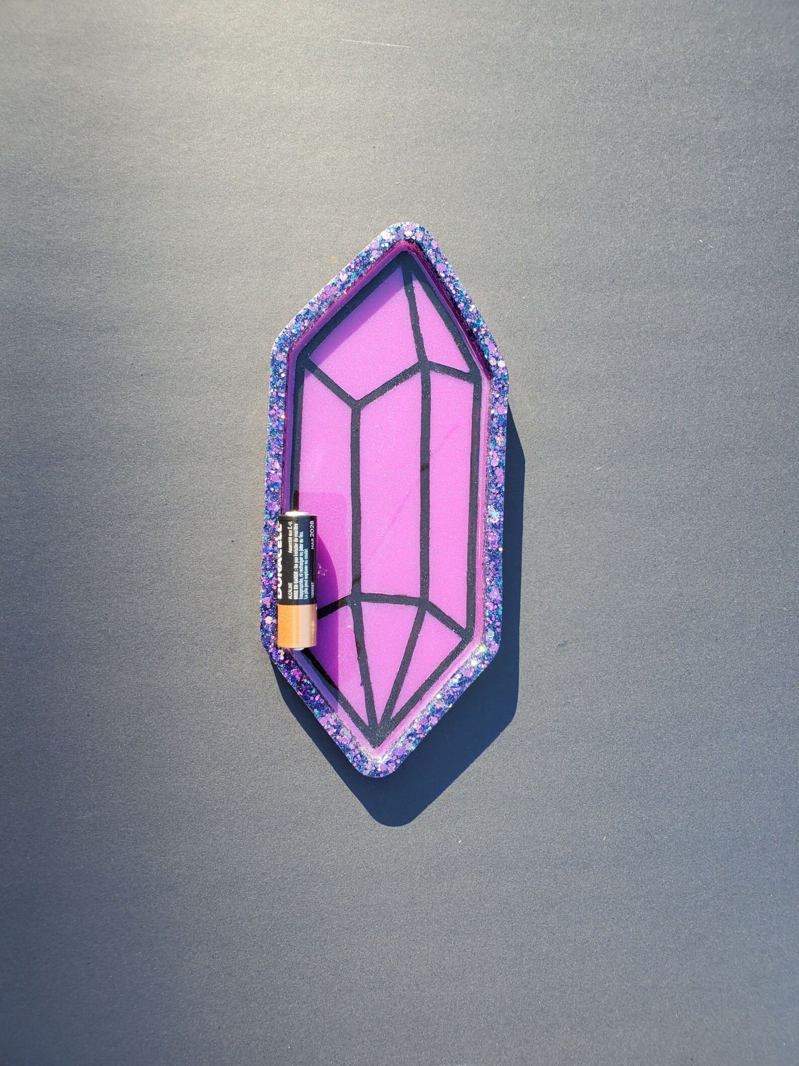 Purple Crystal Tray with Two Toned Purple/Blue Glitter and Etsy