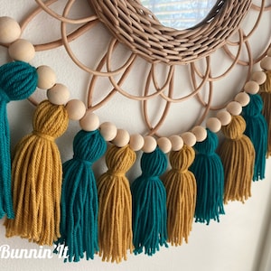 Turquoise & Gold Boho Room Decor, Mustard and Teal Room Decor, Boho Nursery Decor Boy or Girl, Boho Office Decor Wall Art, Turquoise Decor