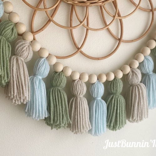 Boho Nursery Decor Boy Powder Blue & Sage Green Boho Birthday Party Decor, Boho Baby Shower Decor Boy, Nursery Decor Boy Wall Art Neutral