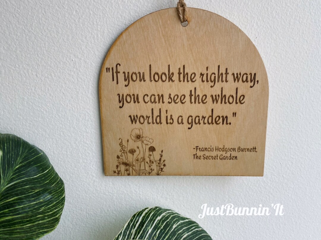 Secret Garden Sign Wall Hanging, Secret Garden Art, Boho Nursery Decor ...