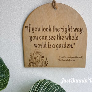 Secret Garden Sign Wall Hanging, Secret Garden Art, Boho Nursery Decor, Garden Nursery Decor, Secret Garden Wall Art, Fairy Garden Decor