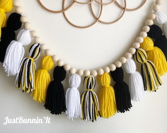 Bumble Bee Decor Baby Shower Mommy to Bee Sweet as Can Bee Baby Shower Decoration Bumble Bee Themed Birthday Party High Chair Garland Tassel