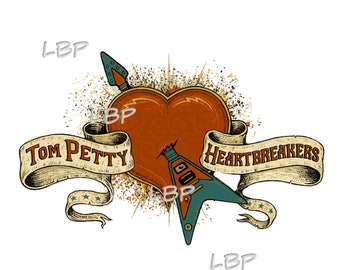 Tom Petty, Damn Torpedoes, Tattoo Heart with Torpedo,  Gorgeous Graphic,  for Sublimation or Cutting, Printables, jpeg, pdf, png