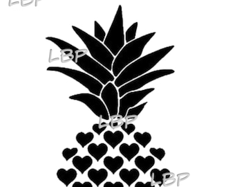 Pineapple of Hearts, Multi Use, Multi Purpose,Pineapple Hearts, Graphic, perfect for Sublimation, Printables, shirts, jpeg, pdf, png, svg