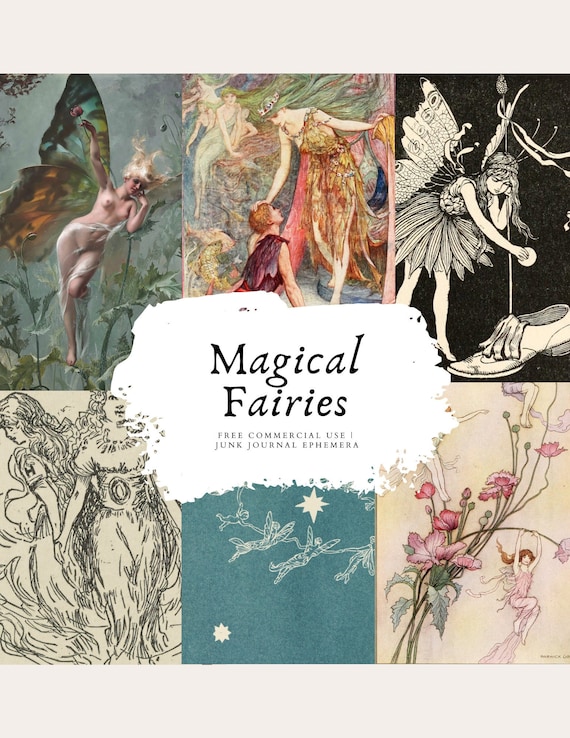 Blue Moon Fairy Junk Journal Kit, Printable, Fairy Magic, Fantasy, Fairies,  Digital Paper Pack, Download, Scrapbook, Journaling Supplies 