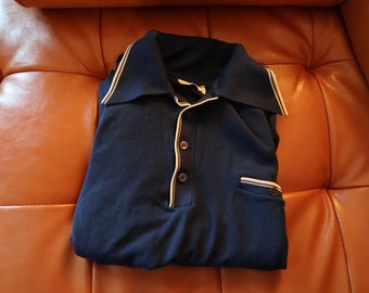 1970s Navy Men's Polo