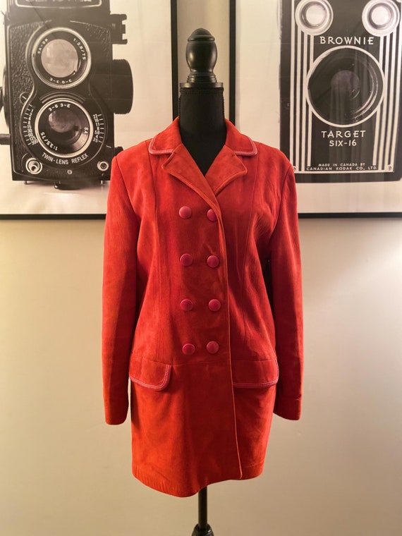 1970s Highlander Red Suede Jacket - image 4