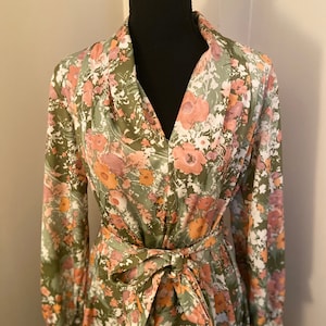 1970s Vintage Sears Floral Dress