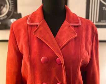 1970s Highlander Red Suede Jacket