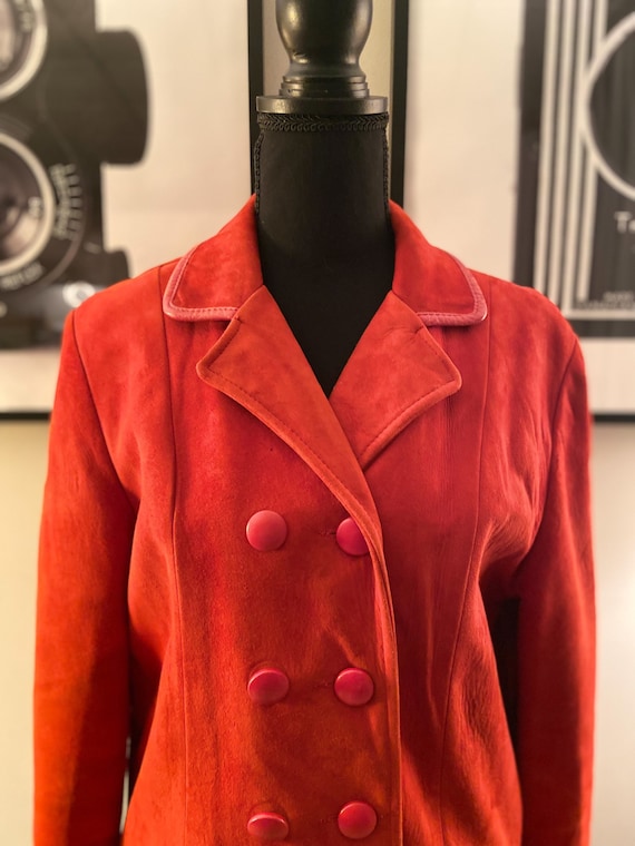 1970s Highlander Red Suede Jacket