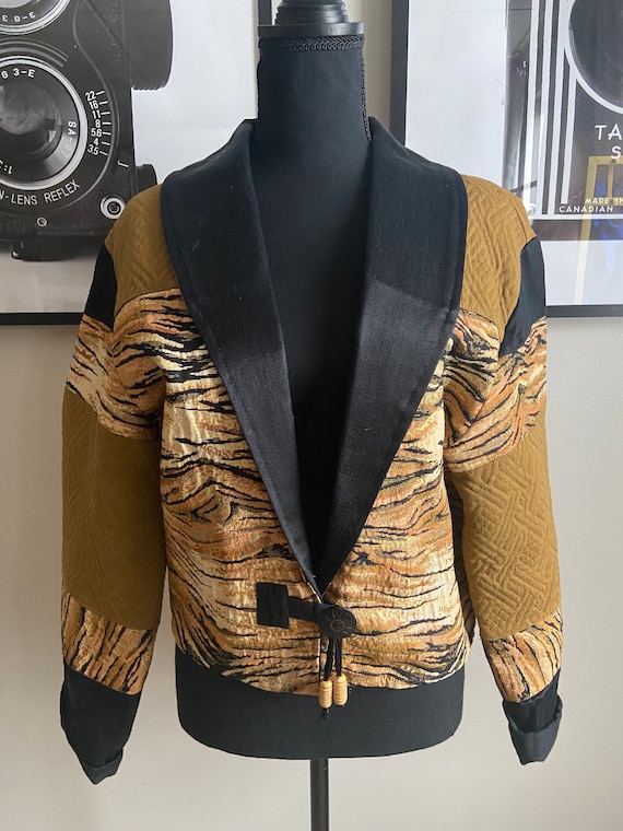 1990s Animal Print Quilted Jacket