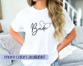 Camiseta de novia inspirada en Disney, camiseta de novia, camiseta de futura novia, camiseta de novia Disney, camiseta de novia Mickey