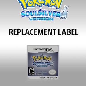 PKMN SoulSilver Replacement Label