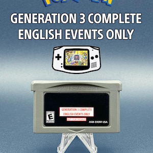 Pokémon Gen 3 English Only Event Distribution Cartridge Ruby/Sapphire/Emerald/FireRed/LeafGreen