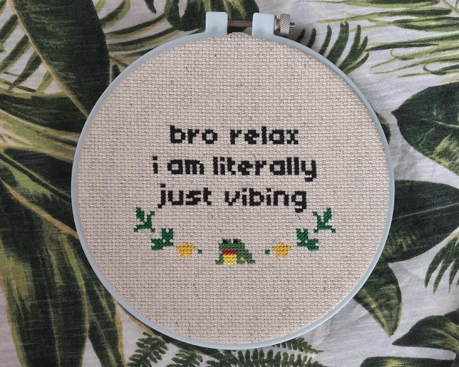 Meme Cross Stitch Pattern digital PDF Bro Relax I Am Etsy