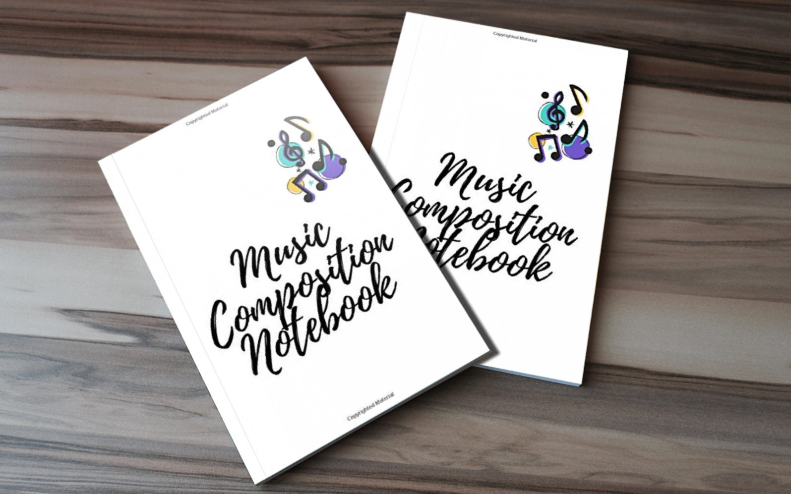 Music Composition Notebook Lined Blank Page Manuscript Staff Etsy