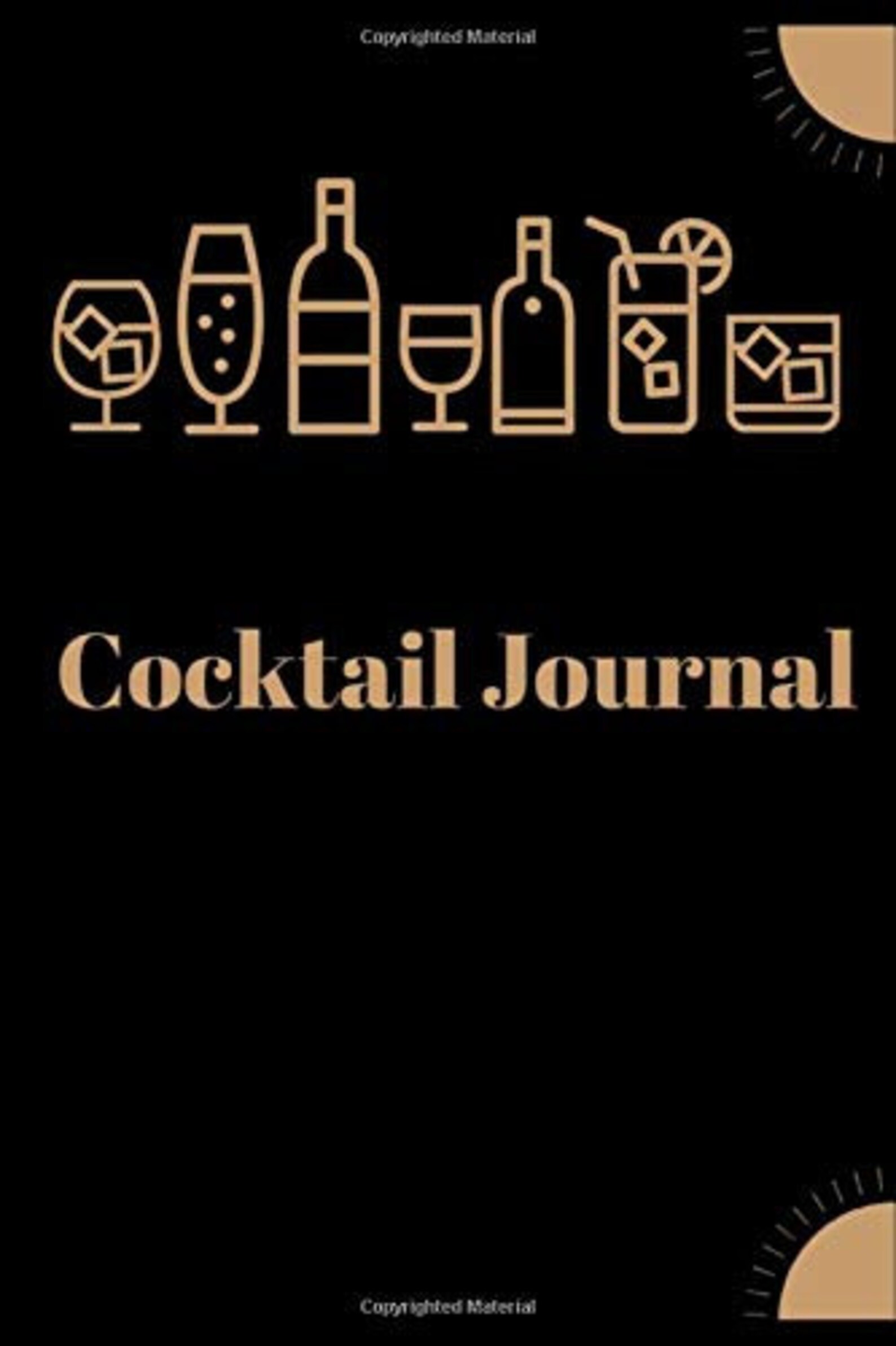 Cocktail Journal Mixed Drinks Blank Recipe Book Organizer Etsy