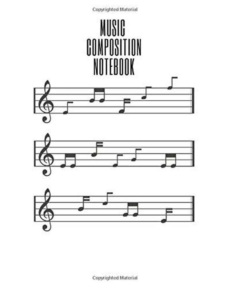 Music Composition Notebook Blank Page Song Writing Journal Etsy