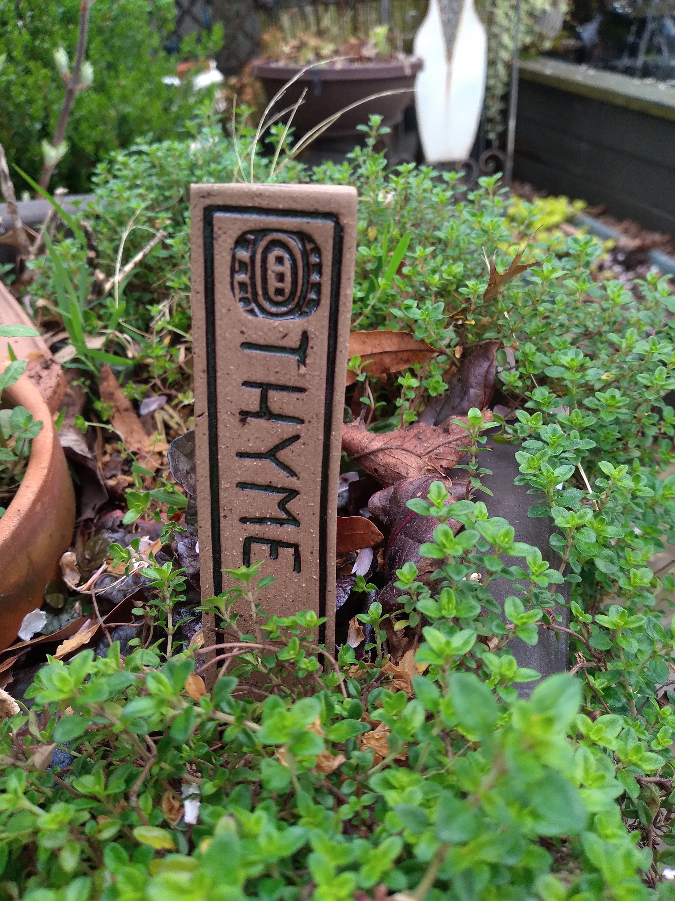 Ceramic Herb Markers Etsy