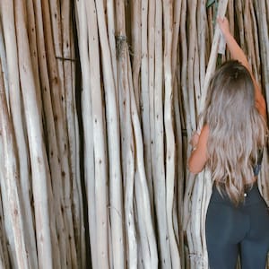3FT wood pole, Macrame pole,  Driftwood, Bulk driftwood, Dowel, Eucalyptus wood, Curtain rod, Craft wood, long Stick, Bird branch, Chuppa