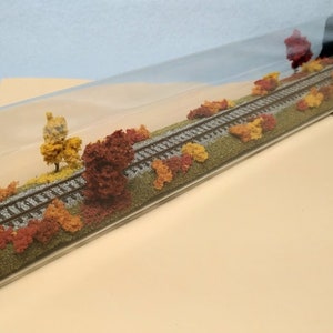 N Scale 14"  "Fall Foliage Scene "   DISPLAY TUBE